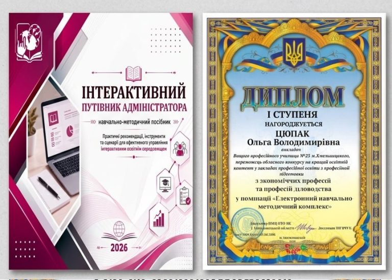 ПЕДАГОГИ ВПУ №25 М. ХМЕЛЬНИЦЬКОГО — СЕРЕД ПЕРЕМОЖЦІВ ОБЛАСНОГО КОНКУРСУ ОСВІТНЬОГО КОНТЕНТУ